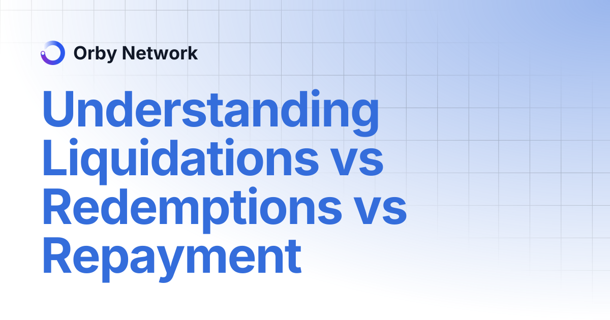 Understanding Liquidations vs Redemptions vs Repayment | Orby Network